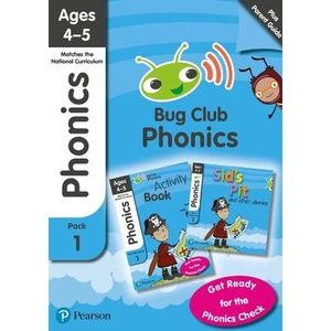 View product details for the Phonics - Learn at Home Pack 1 (Bug Club), Phonics Sets 1-3 for ages 4-5 (Six stories + Parent Guide + Activity Book)